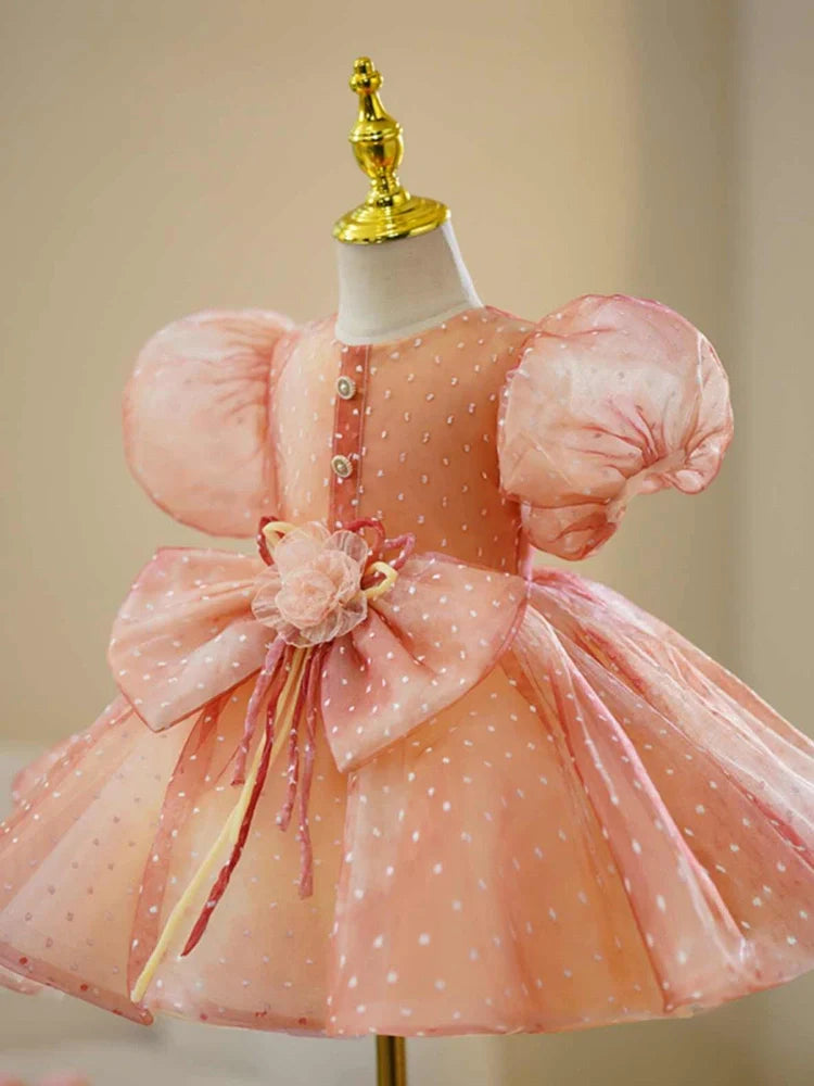 Orange children's pettiskirt for hosting, sizes 90cm to 160cm, with dress included