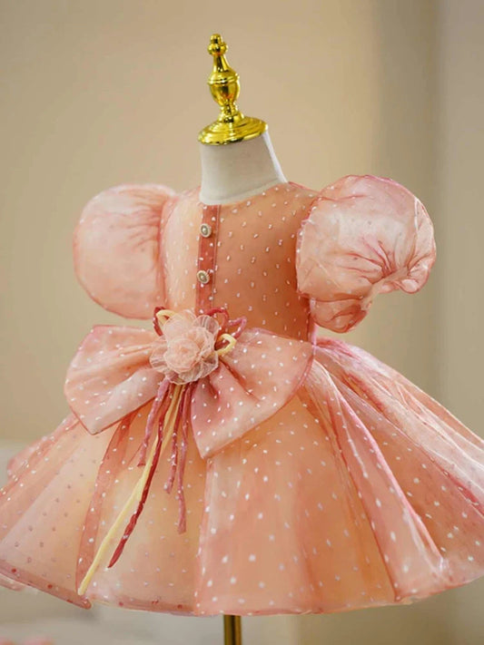 Orange children's pettiskirt for hosting, sizes 90cm to 160cm, with dress included