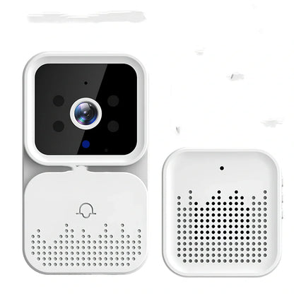 White X6 wireless video doorbell with infrared night vision camera and mobile app connectivity