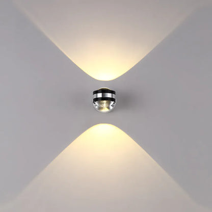 Modern crystal wall lamp for bedroom and living room, available in 3W or 6W with warm white blue yellow purple light options