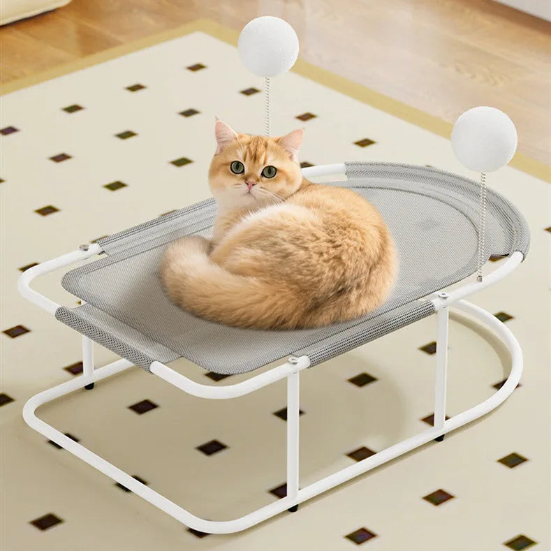 Large fabric kennel with bracket design for cats and puppies in grey colour