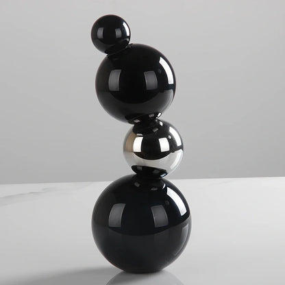 Black K9 crystal geometry desktop sculpture with polished surface and geometric angles