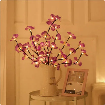 65 cm pink phalaenopsis branch decorative light with 20 LEDs and battery operation