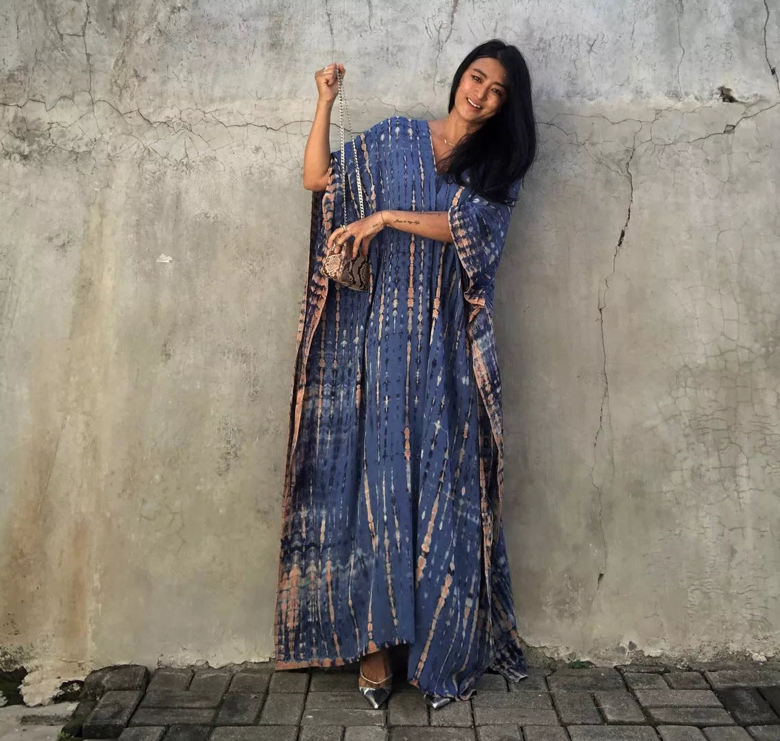 Cotton Beach Cover-up Robe Dress in various colors, perfect for beach or poolside lounging.