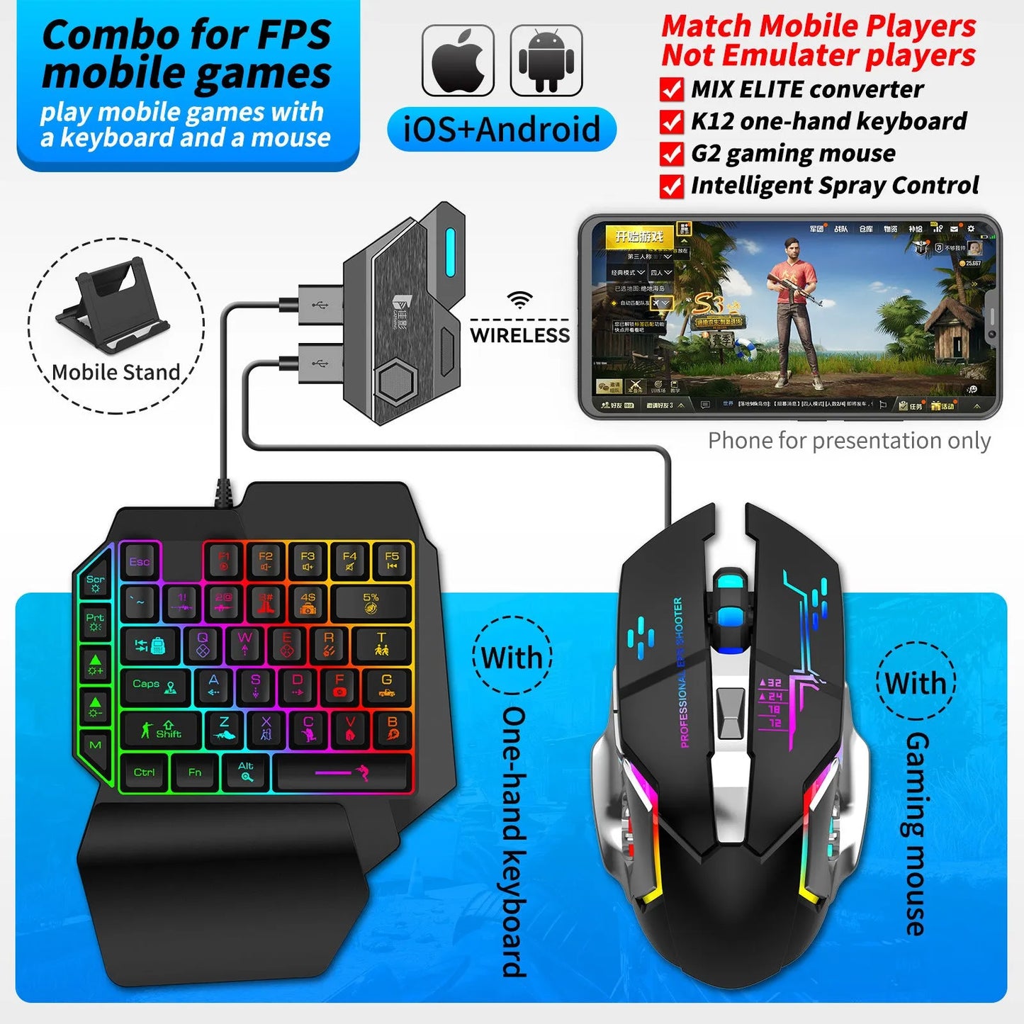 Gamwing Jiaying MIX SE ELITE Pro Chicken Throne keyboard and mouse converter for mobile gaming