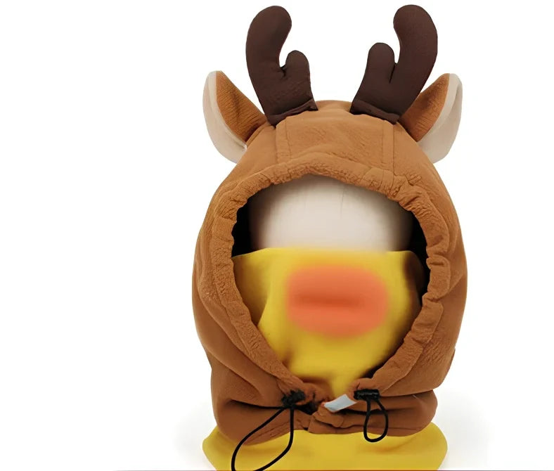 Brown Bear cartoon ski helmet head cover for winter sports protection with elastic band