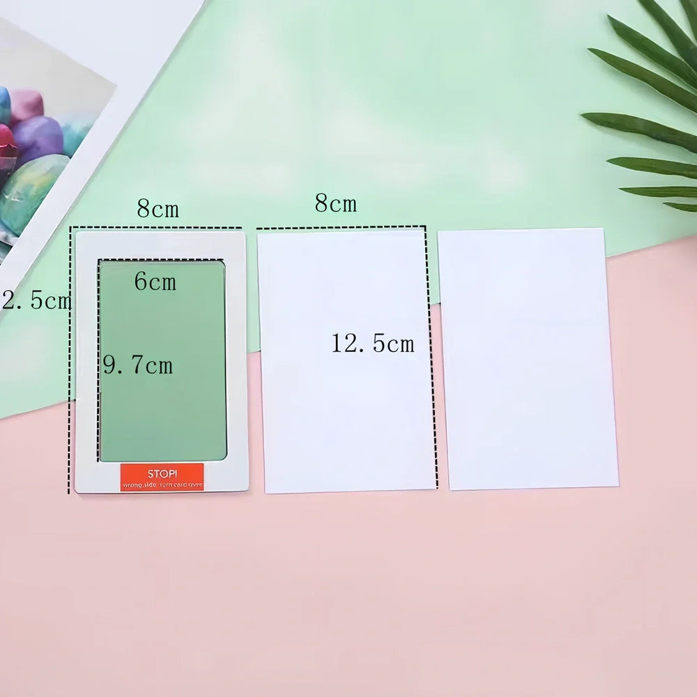 Disposable ink baby hand and foot print kit with six colour options and two size formats
