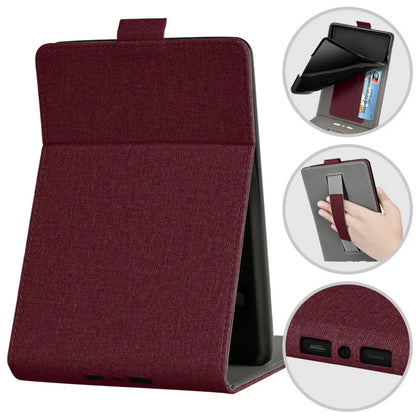 Handheld protective case for 6-inch e-reader in TPU with embossed bracket style, available in colours like black, grey, and designs such as Van Gogh starry sky.