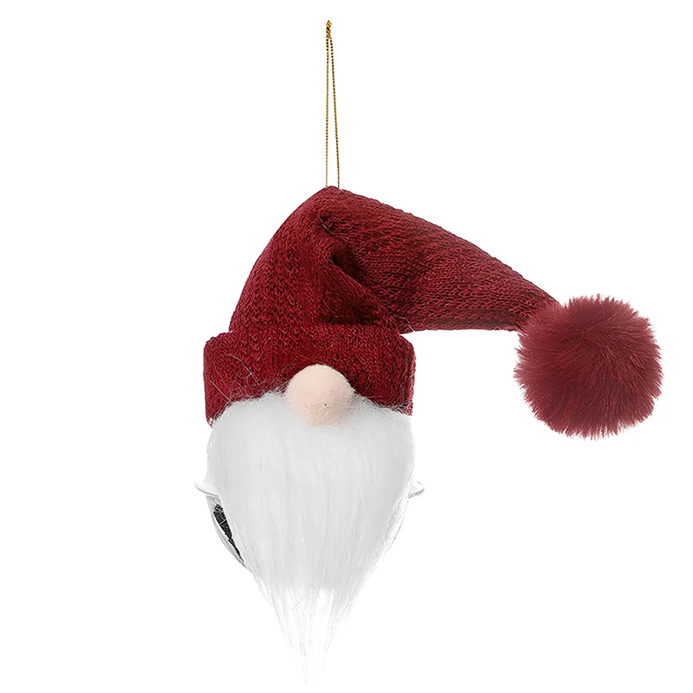 Wrought iron Christmas bell decorations with cloth accents in six colour variations