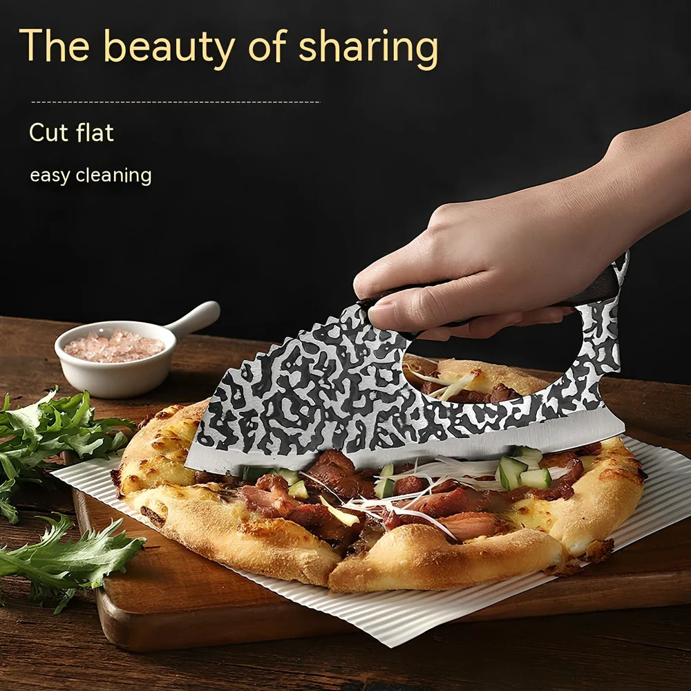 Forged kitchen knife with 20cm blade and ergonomic handle for vegetable preparation
