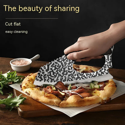 Forged kitchen knife with 20cm blade and ergonomic handle for vegetable preparation