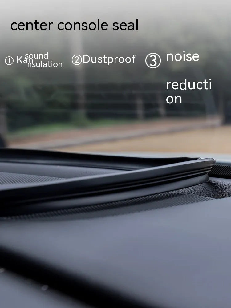Black silicone dashboard soundproof seal strip for Outlander with six card slots
