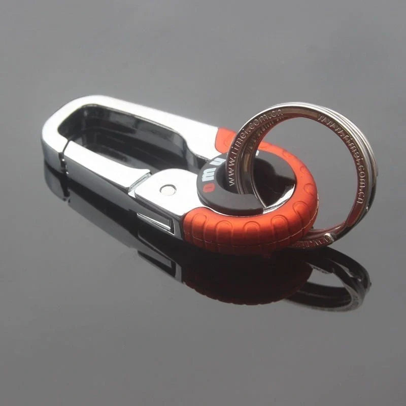 Stylish and durable car key chain made of zinc alloy, available in various classic colors