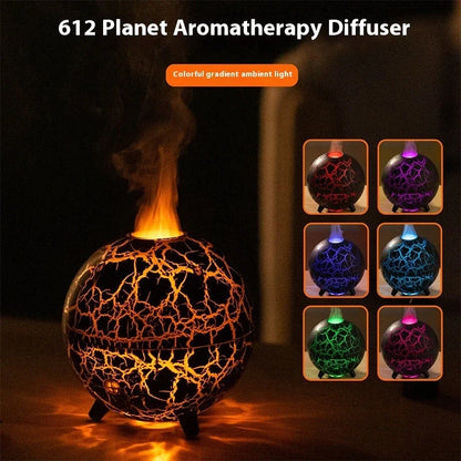Stylish USB humidifier with essential oil diffuser, color-changing lights, and compact design for home or office use