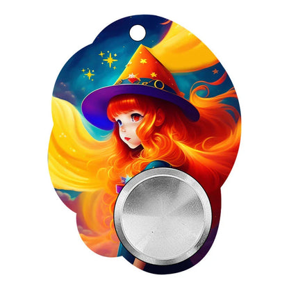 Customizable fidget spinner toy with keychain, available in various designs for stress relief and focus
