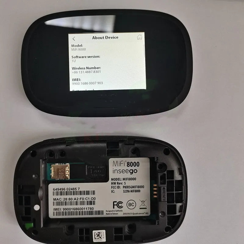 Black Full Network 4G wireless router with compact design measuring 10cm by 20cm by 3cm