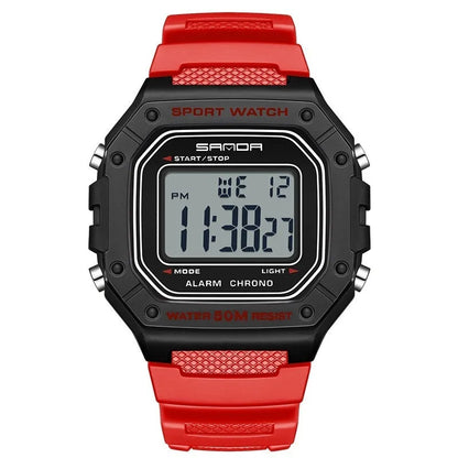 Youth electronic swimming waterproof watch with alarm clock in multiple colour options