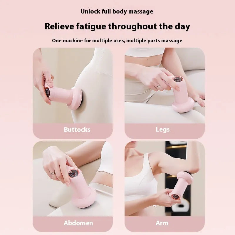 USB electric massager in black colour with meridian dredging function for back and neck relief