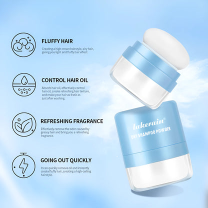 Disposable 5g hair dry cleaning booster powder with sponge applicator and headband