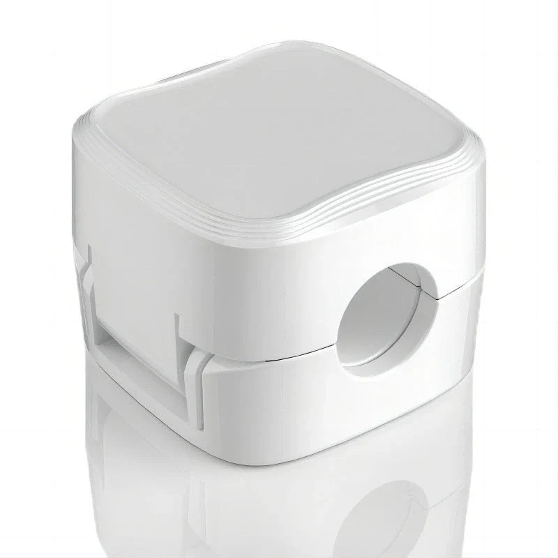 Adjustable Magnetic Cable Organizer for Under Desk - Premium Wire Holder and Manager in White and Black Colors
