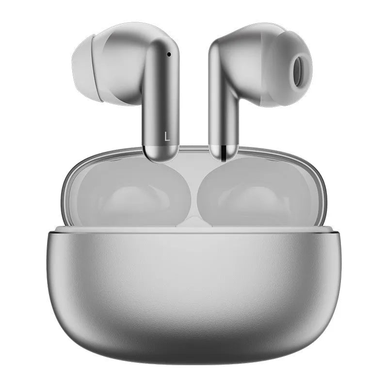 K50 zinc alloy wireless in-ear sports headset in black or silver with 15 metre range and 4-8 hour battery
