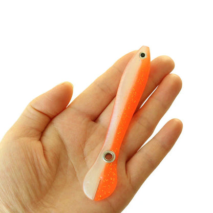 Life-like soft fishing lures with realistic slip mechanism for mesmerizing swimming action, attracting bass, trout, and pike in any season