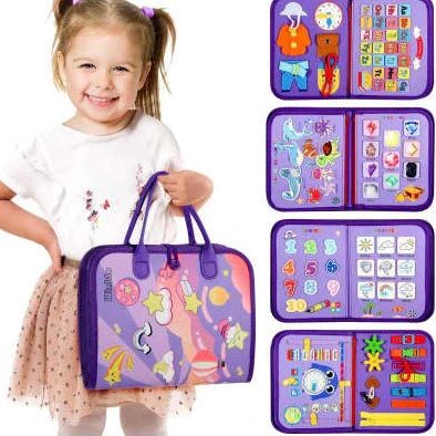 28x44cm felt learning board with puzzle elements for early education