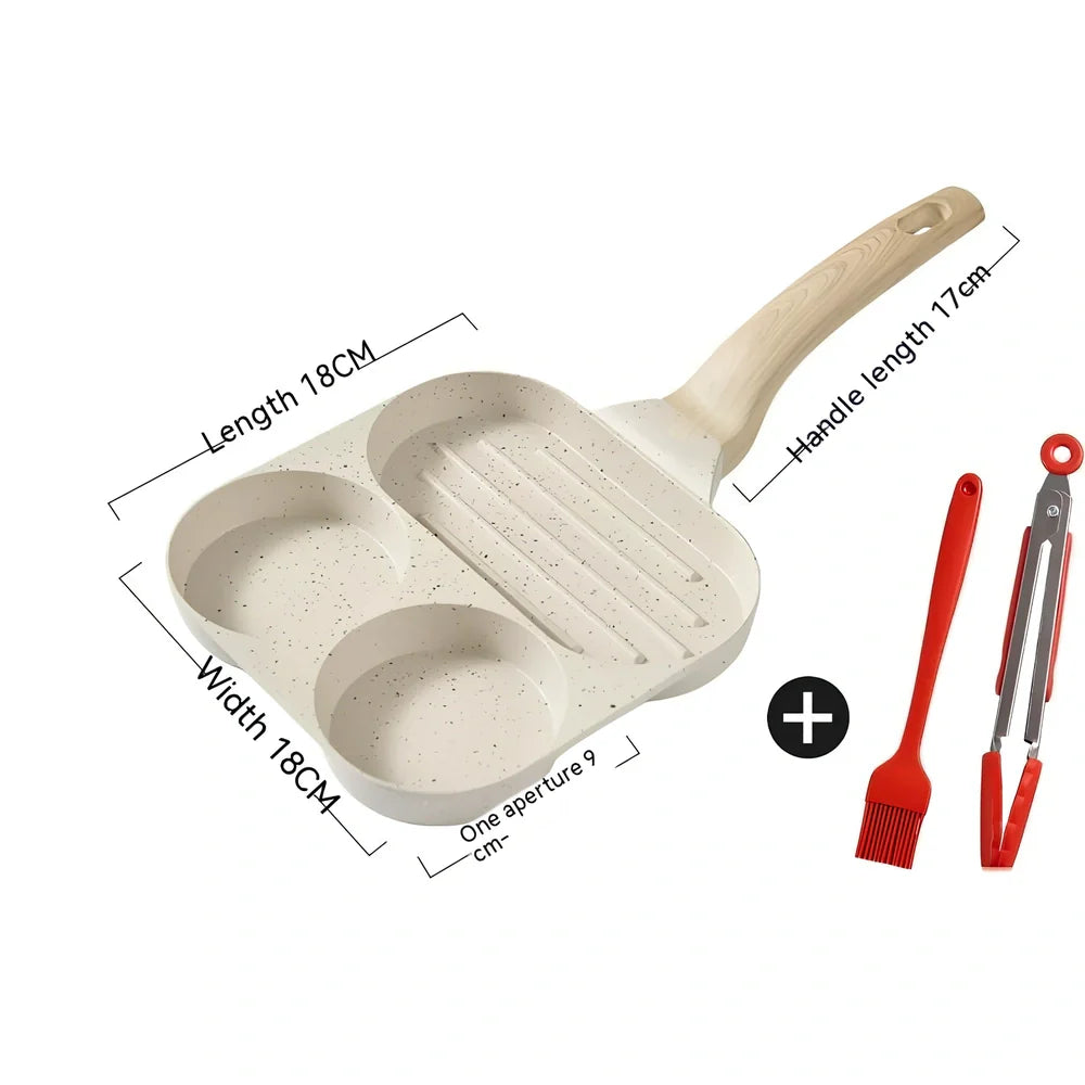 28cm aluminium alloy Japanese frying pan with non-stick coating and composite bottom