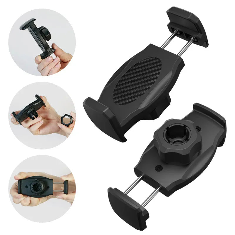 Metal cantilever bracket bedside table with 4 clips for mobile phone and tablet, universal clamp-on tray