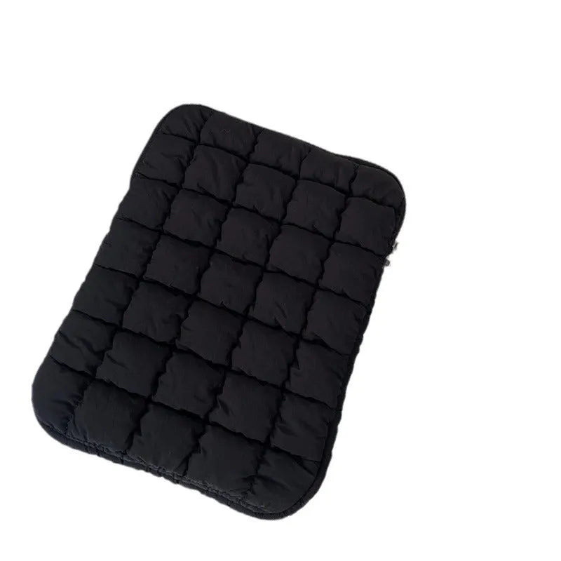 Black and white large capacity nylon laptop bag for 11, 14, and 15.6 inch computers.