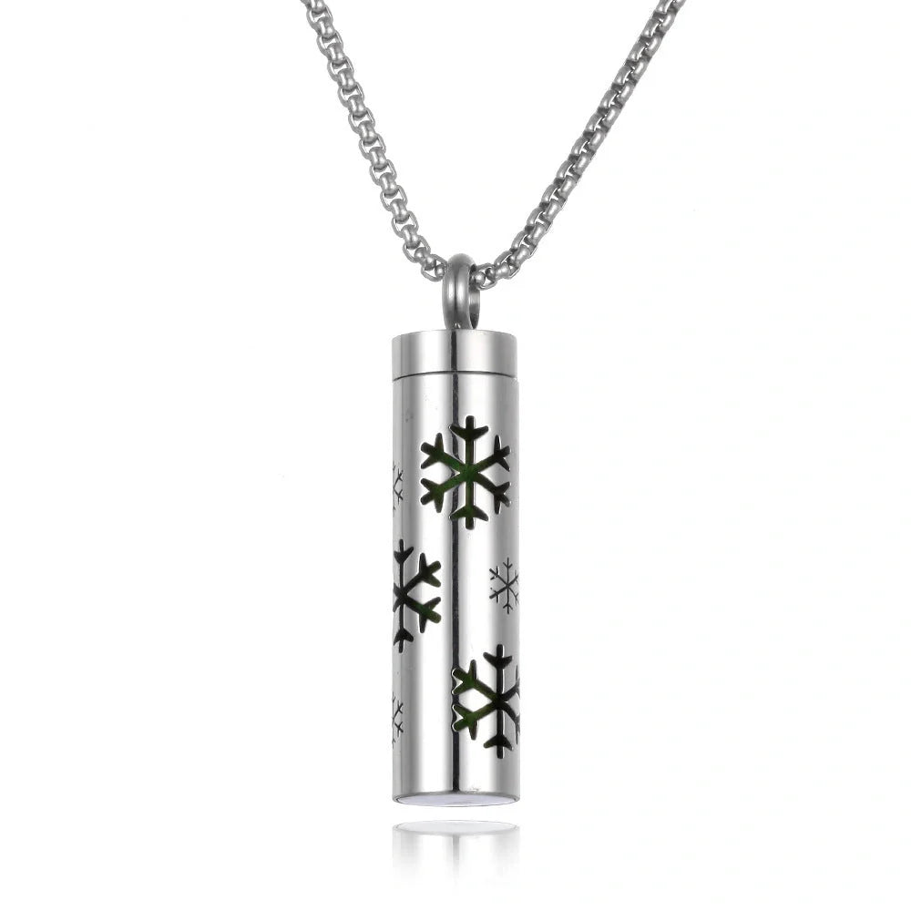 Titanium steel aromatherapy pendant with essential oil diffuser in various color options