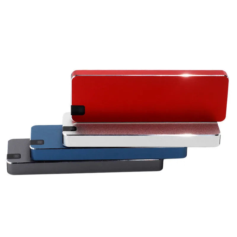 Mobile Hard Disk with Metal Shell SSD External Storage Drive Portable USB 3.1 Solid State Drive Expansion Upgrade in Black Grey Blue Red Silver White Colours Available in 500GB 1TB 2TB 4TB 8TB 10TB 16TB 30TB 64TB Capacities Measuring 0.6cm by 3.2cm by 1cm