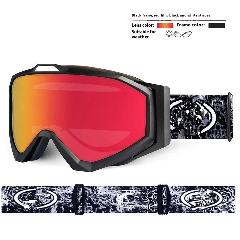 Motorcycle goggles with double-layer anti-fog lens and flexible TPU frame in multiple colour options.