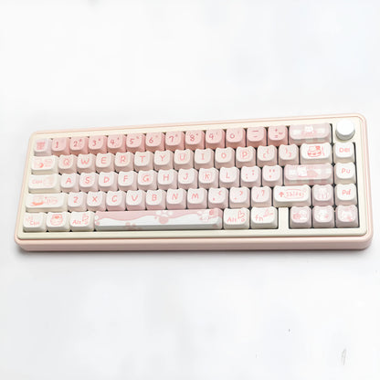 Full set of PBT sublimation keycaps for a universal mechanical keyboard, over 98 keys.