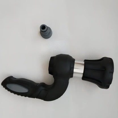 Black Mighty Power Hose Blaster Nozzle with five spray settings and ergonomic handle for garden and car washing