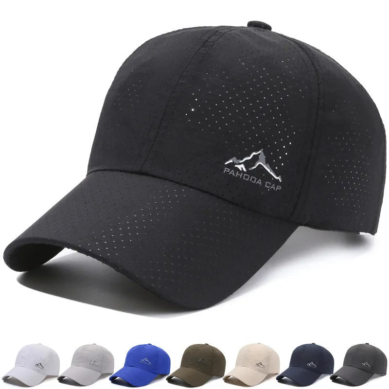 Korean style baseball cap with adjustable dome crown design and polyester fabric for sun protection and breathability during summer outdoor activities, available in eleven colours including white, black, light grey, dark grey, and army green