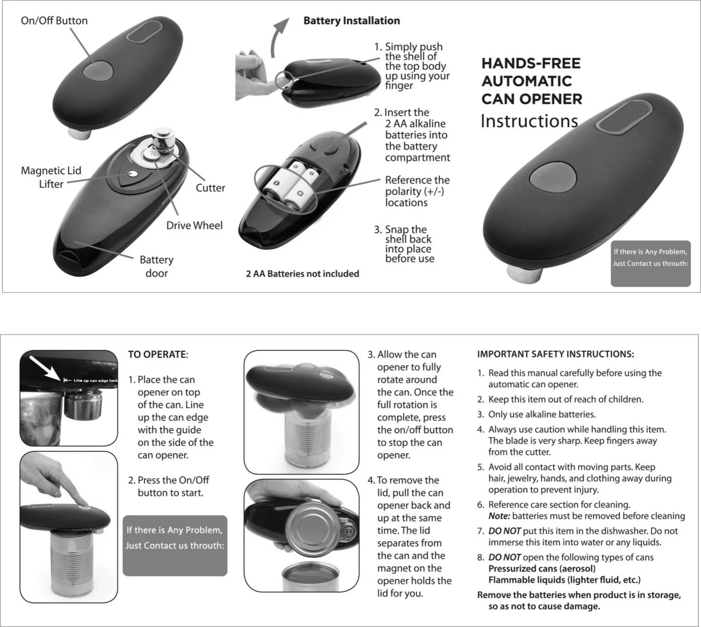 Convenient electric can opener with modern, compact design for effortless, hands-free can opening