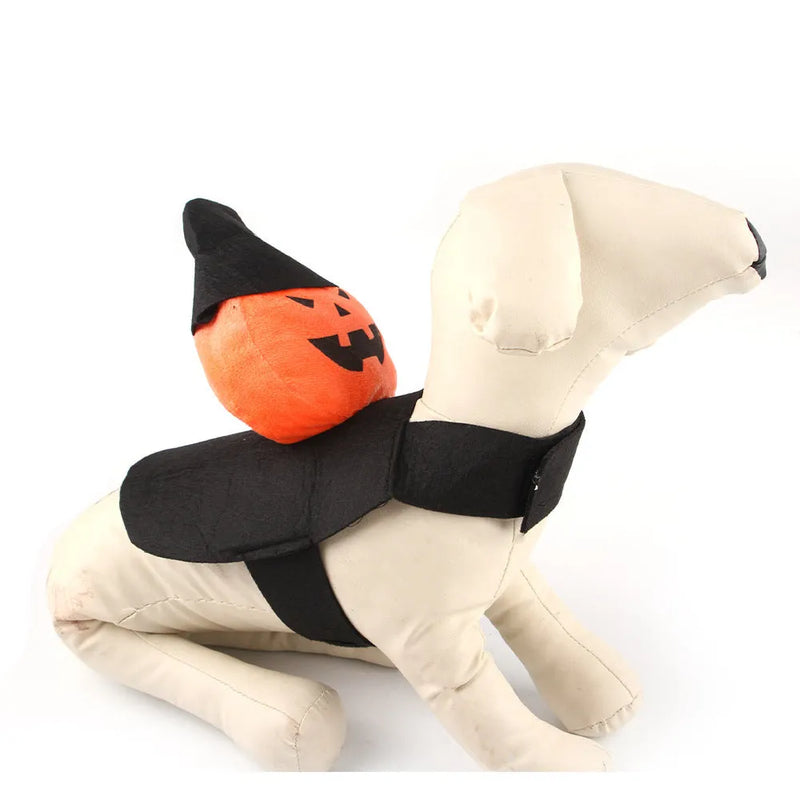 Dog Halloween Pet Costume made from PP cotton with classic ghost and pumpkin ghost designs in sizes S, M, L, XL fitting most dogs, suitable for parties and dress-up occasions.