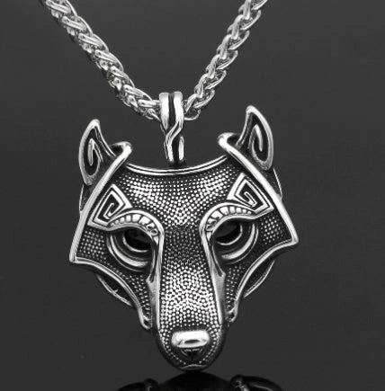 Stainless steel Norse rune necklaces with various Viking symbols and designs