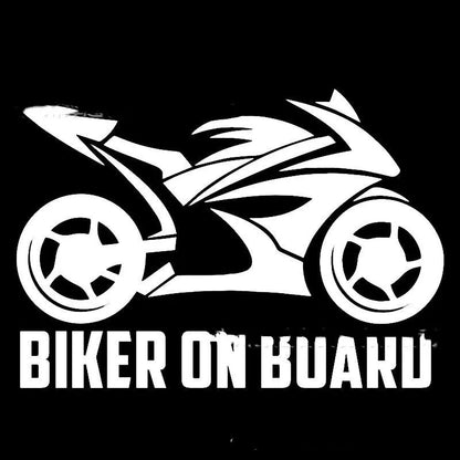 Motorcycle reflective stickers in PET material showing size options and colour variations