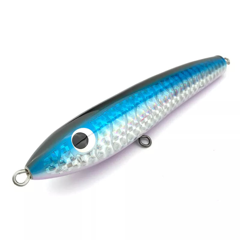 Handmade wood fishing lure for sea and boat fishing with realistic bionic design
