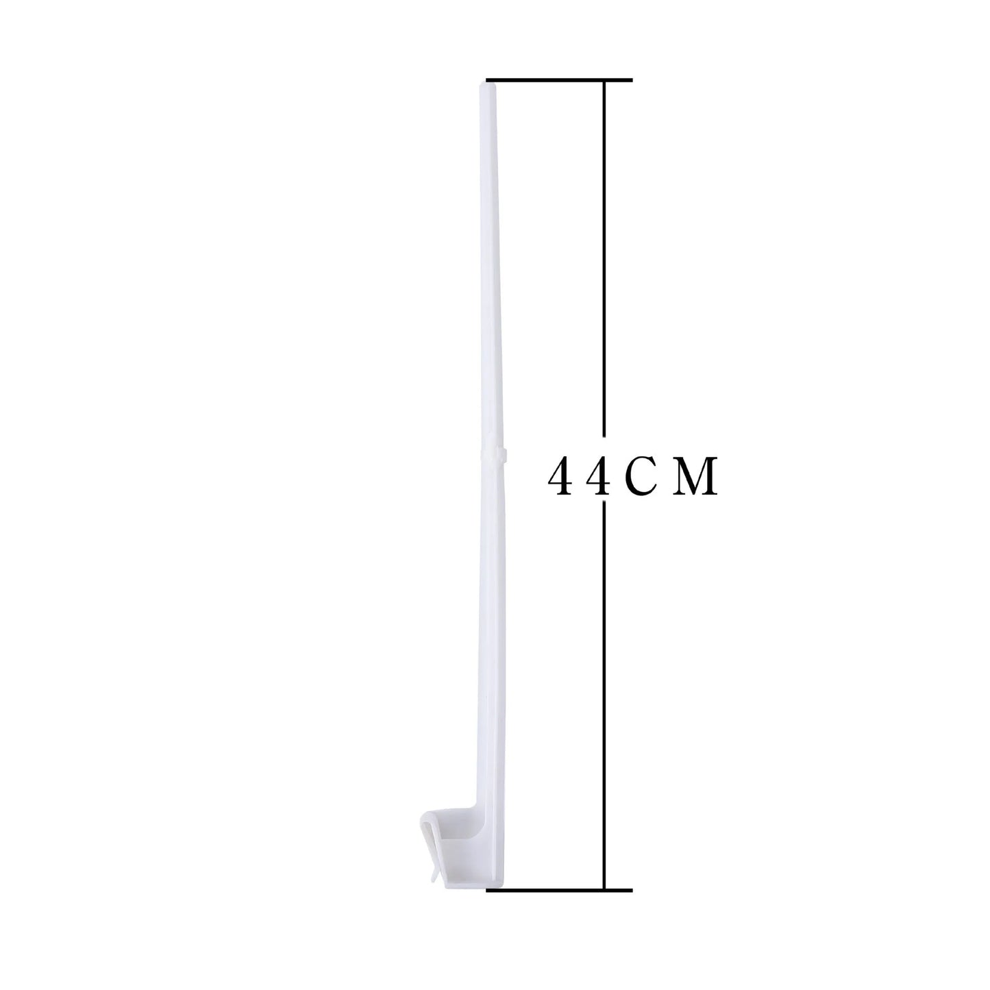 White PP plastic car window flag bracket measuring 8cm by 4cm with clip mechanism