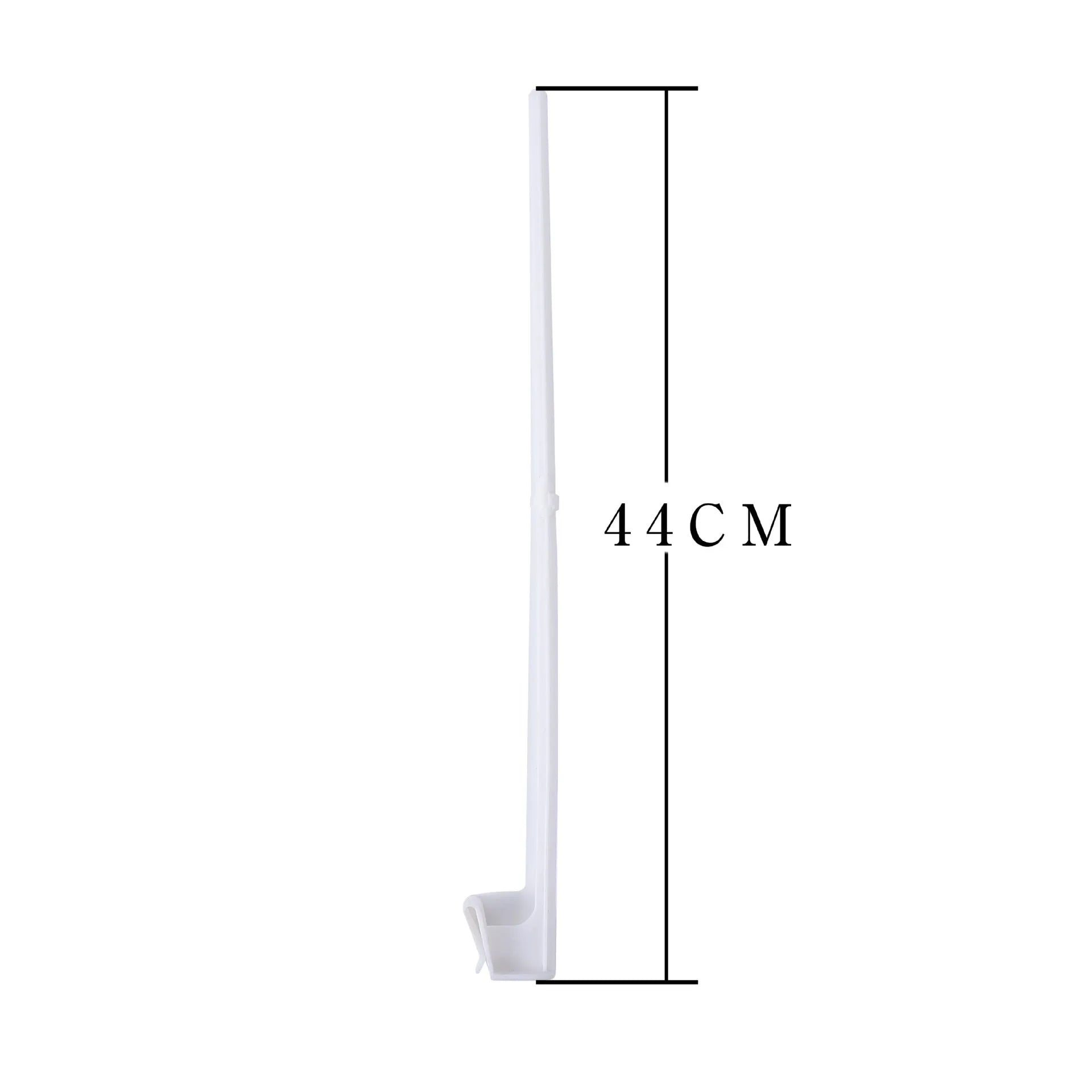 White PP plastic car window flag bracket measuring 8cm by 4cm with clip mechanism