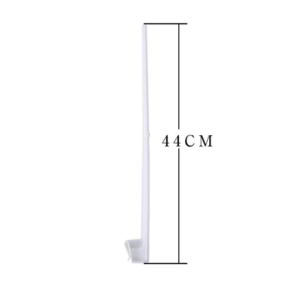 White PP plastic car window flag bracket measuring 8cm by 4cm with clip mechanism