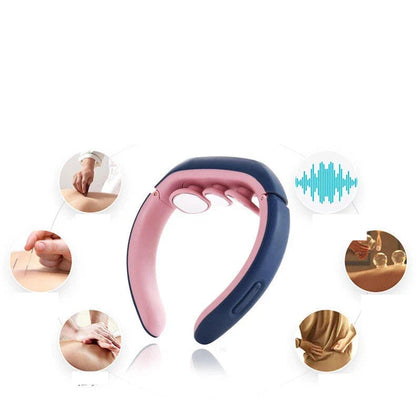 Therapeutic Neck Massager with Soothing Vibrations and Targeted Acupressure for Neck and Shoulder Pain Relief