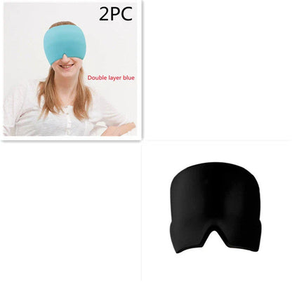 Soothing ice gel eye mask with elastic cloth design for headache and eye strain relief