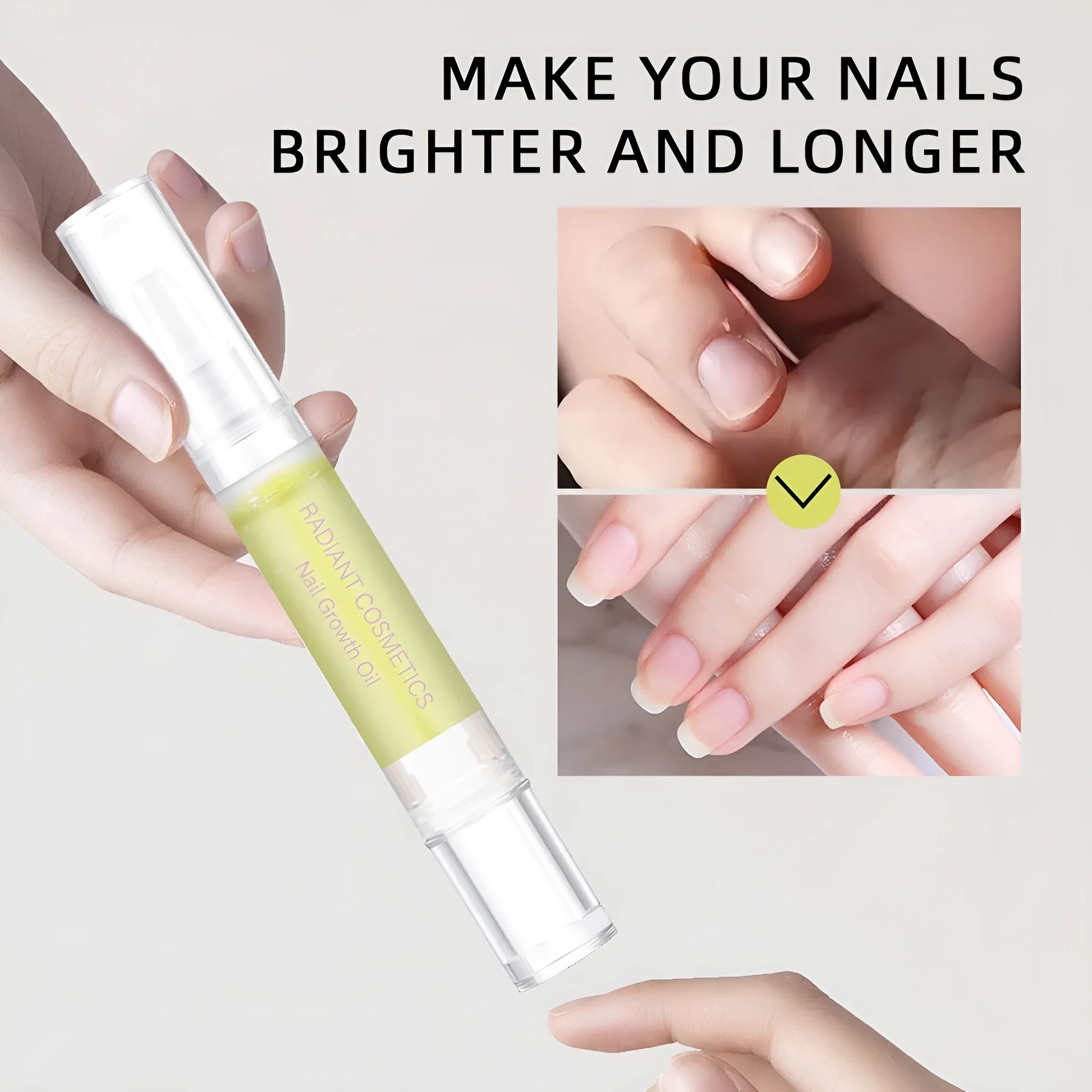 3ml nail growth treatment oil bottle for wash-free nail care application
