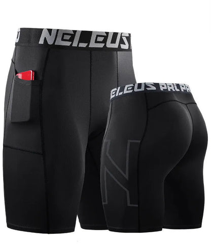 Men's black milk silk polyester tight sports shorts for running and fitness activities