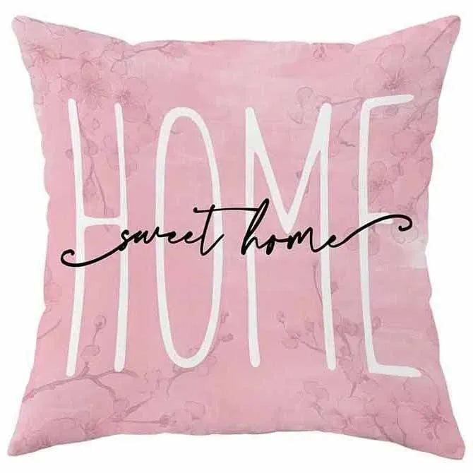 45cm square cherry blossom pattern velvet cushion cover in four colour options for sofa decoration