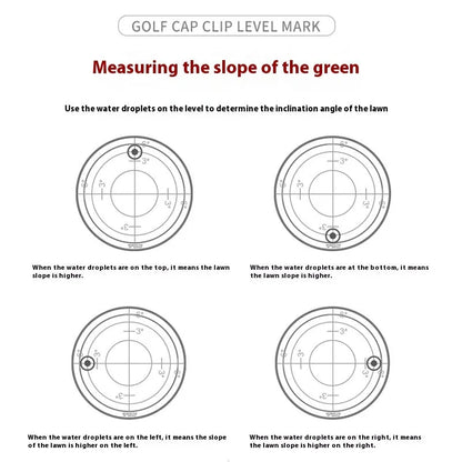 Golf hat clip ball marker, 25mm plastic balance tool in red and blue, clip-on hat accessory